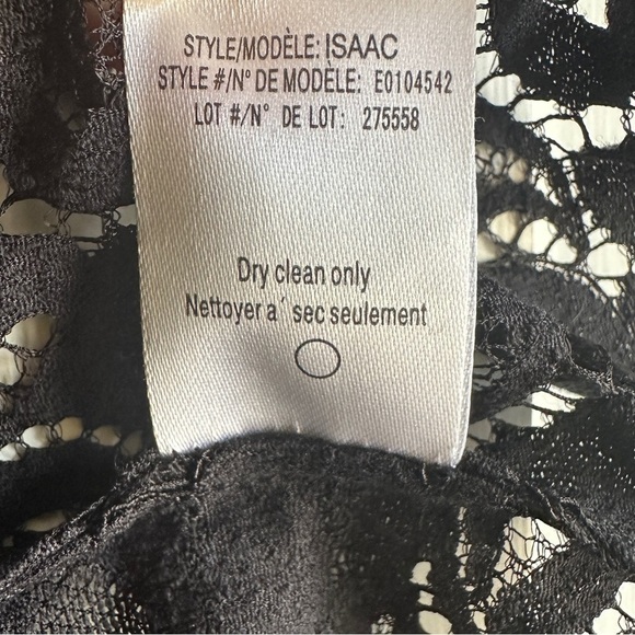 Theory Sheer Black Lace Layering Tank Top Sleeveless Floral size small - Picture 6 of 7